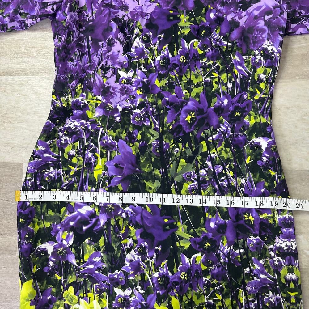 Escada purple poppy Floral Print Sheath Dress - Picture 14 of 16